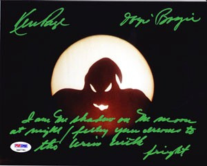 ... BEFORE CHRISTMAS Signed 8x10 Ken Page Oogie Boogie Quote Halloween PSA