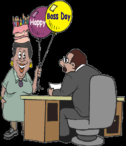 funny cartoon of woman who is looking to get a raise giving balloons ...