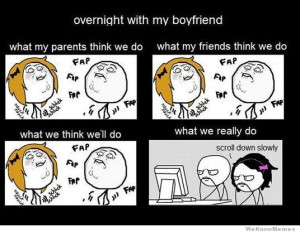 Overnight with my boyfriend – what my parents think we do – what ...
