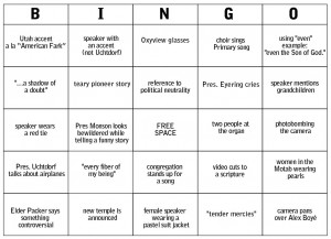 Top Twenty Mormon Phrases & Bingo!