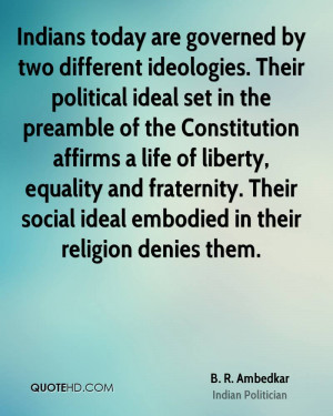 by two different ideologies. Their political ideal set in the preamble ...