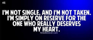 being single...