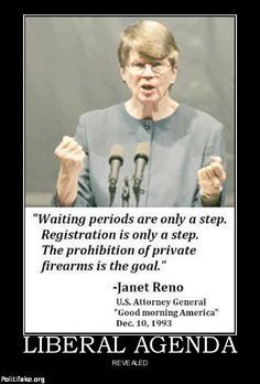 Janet Reno quote When Obama gives up his secret service protection, I ...