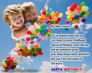 ... wishes for cousin sister – Happy Birthday Cousin Quotes, Messages