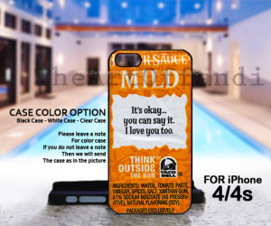 Taco Bell Sauce Packet Sayings - Rubber And Hard Cover For IPhone 4/4S ...