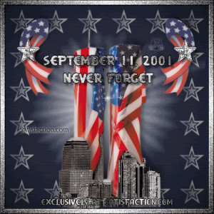 Sep 11 never forget glitter graphic