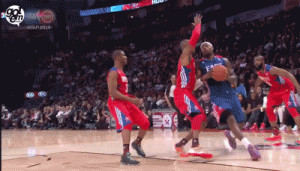 Kobe Bryant blocked LeBron James twice at the end of the All-Star Game ...