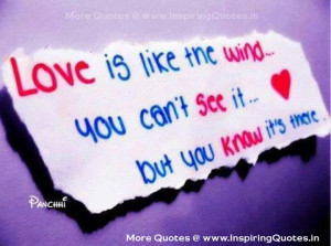 Love Quotes, What is Love, Love is Like the Wind Sayings Images ...