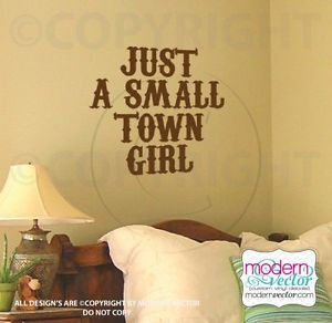 ... -Town-Girl-Quote-Vinyl-Wall-Decal-Bedroom-Decor-Western-Country-Girl