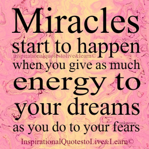 Do you believe Miracles can happen?