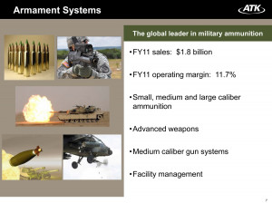 ... , ATK noted that it has seen reduction in sales of tank ammunition