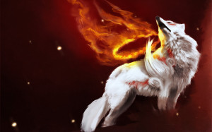 Anime Fire Wolf