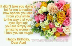 Happy birthday Dear Aunt