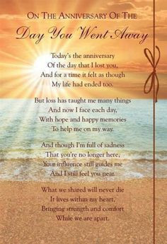 1st year death anniversary poem for sister - Google Search More