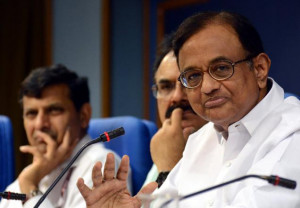 Finance Minister P. Chidambaram along with Arvind Mayaram, Secretary ...
