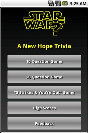 Star Wars: A New Hope Trivia - screenshot