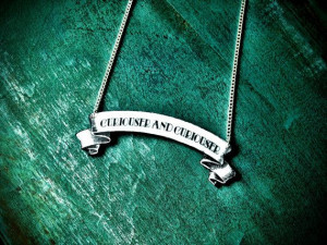 Curiouser and Curiouser Alice in Wonderland Quote Necklace by ...