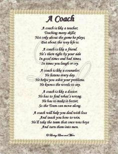Coach Poem More