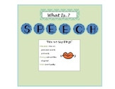 What is Speech? What is Language? mini bulletin board