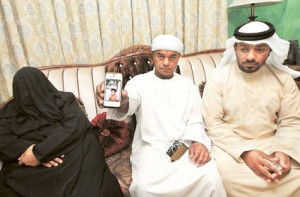 The family members of Wadeema - an eight year old Emirati girl who was ...