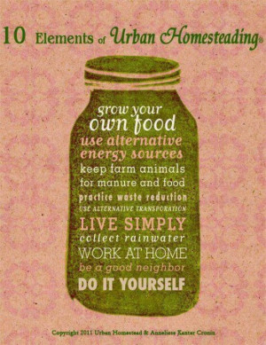 10 elements of urban homesteading
