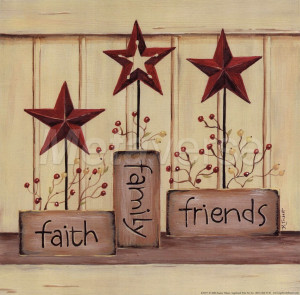 Faith Family Friends by Karen Tribett art print