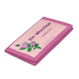 No worries Bible Quotes Pink Tri-Fold Tri-fold Wallets