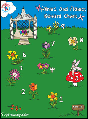 Reward Charts - 3 to 5 year olds - - Fairies and Flowers Supernanny ...