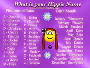 What is you Hippie Name