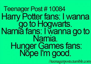harry potter, hunger games funny quotes