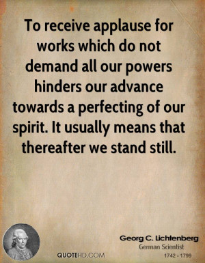 ... of our spirit. It usually means that thereafter we stand still