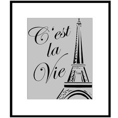 Paris C'est La Vie - 8 x 10 French Quote Print with Eiffel Tower Image ...