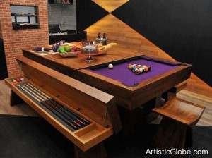 Creative Design ♥ Dining + Pool Table