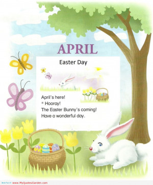 April, Easter Day, April’s Here! Hooray! The Easter Bunny’s Coming ...