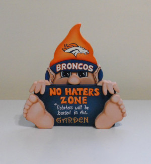 Denver Broncos inspired gnome funny sign