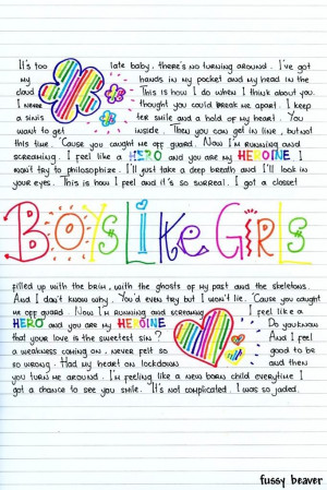 Boys Like Girls Lyrics...