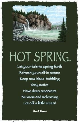 Advice from a hot spring