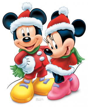 christmas mickey and minnie mouse