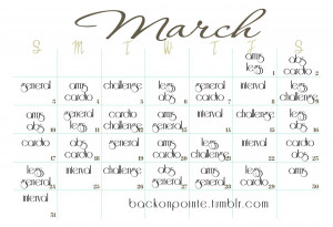 ... calendars for March: the basic calendar and the beginner’s calendar