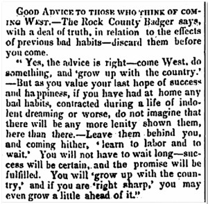 ... of Coming West, Irish American Weekly newspaper article 29 June 1850