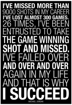 Michael Jordan Why I Succeed Quote Poster