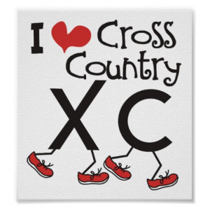 heart (love) Cross Country Running XC Posters