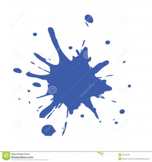 Finger Blue Paint Splatter...