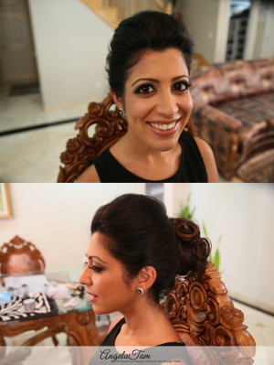 wedding south asian bride makeup artist hair stylist updo angela tam