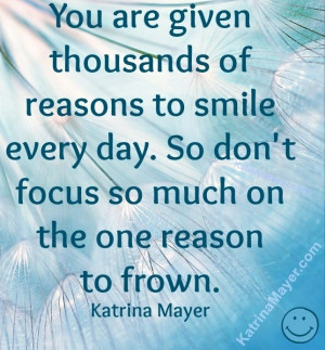 Smile quote via www.KatrinaMayer.com