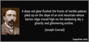 deep red glow flushed the fronts of marble palaces piled up on the ...