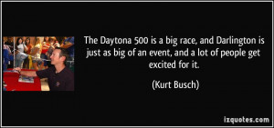 The Daytona 500 is a big race, and Darlington is just as big of an ...