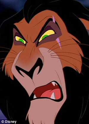 ... of a lion having a scar on its eye just like from The Lion King