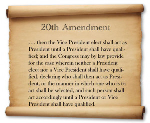 20th Amendment to the U.S. Constitution
