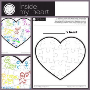 Printable healing heart activity for children. Great for attachment ...